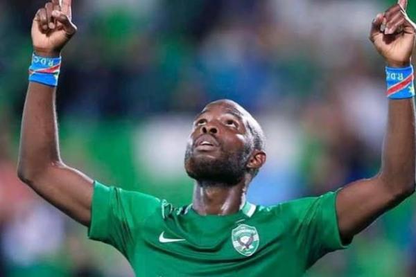 Jody Lukoki, célébrant un but avec son son club de Ludogorets. 