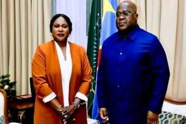 Fifi Masuka et Félix Tshisekedi 