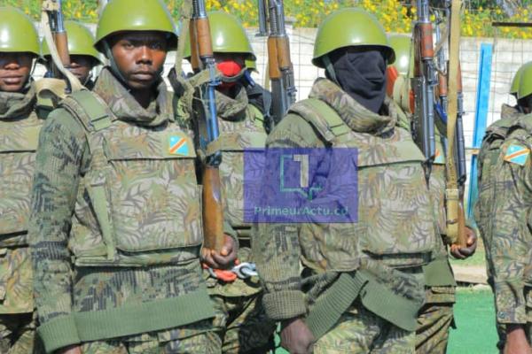Les éléments de la Garde Républicaines lors d'une parade. Ph. Légende Nkumu/PRIMEURACTU.CD. 