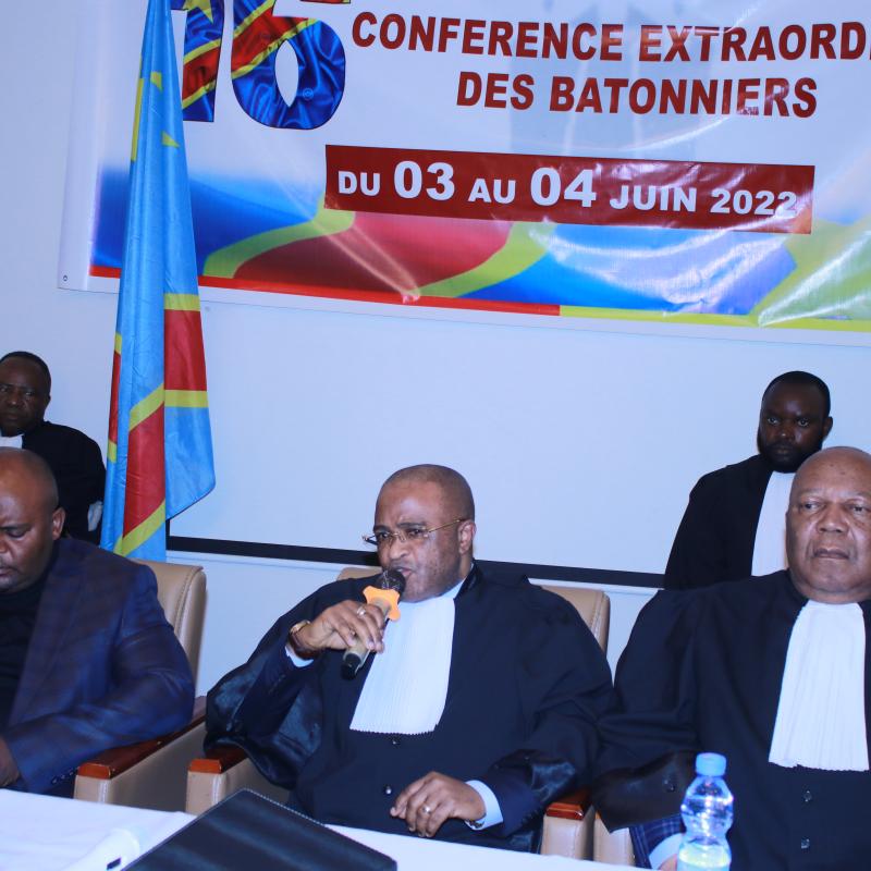 Clôture de la 16e conférence des bâtonniers de la RDC, à Kolwezi, le samedi 4 juin 2022.  
