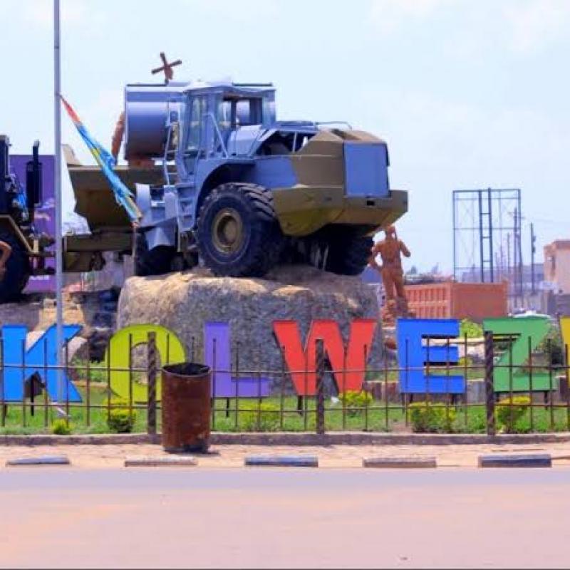 Rond-point Mwangeji, à Kolwezi.  