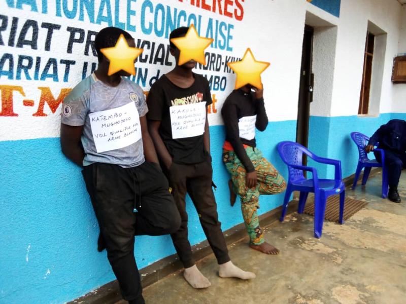 3 présumés criminels arrêtés à Butembo 