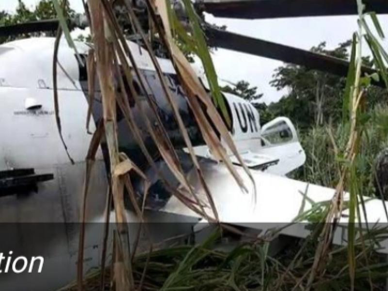 Un hélicoptère abattu