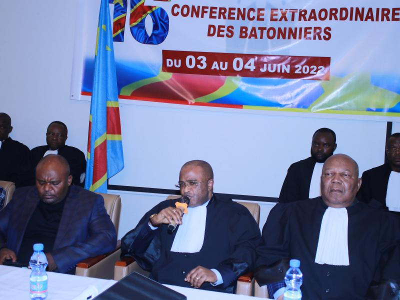 Clôture de la 16e conférence des bâtonniers de la RDC, à Kolwezi, le samedi 4 juin 2022.  