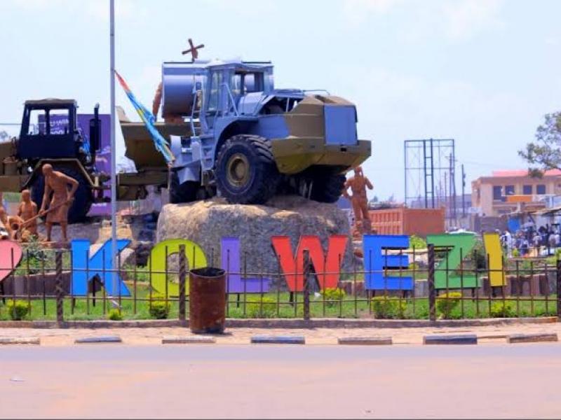 Rond-point Mwangeji, à Kolwezi.  