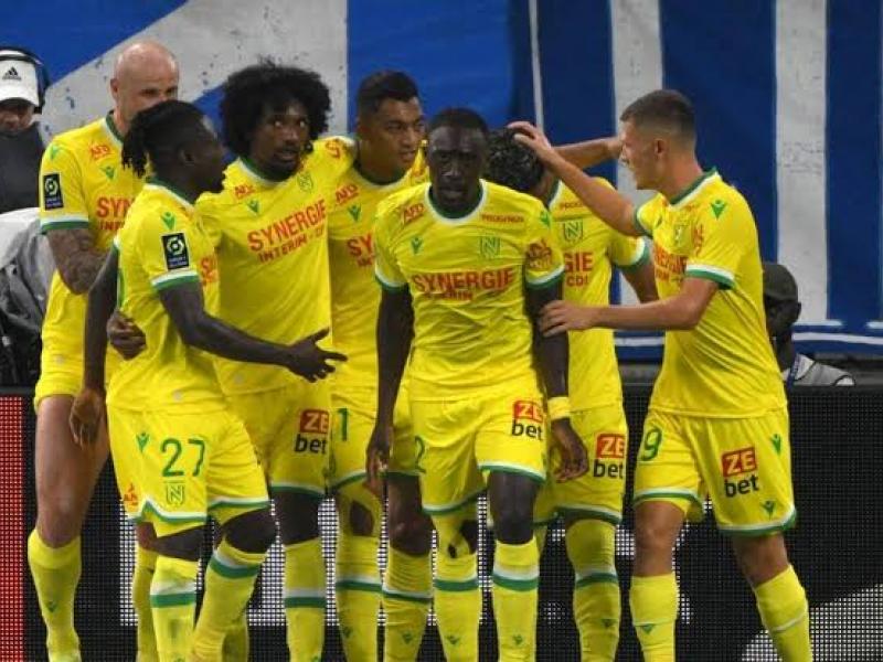 Les joueurs du FC Nantes lors un match de Ligue 1. 
