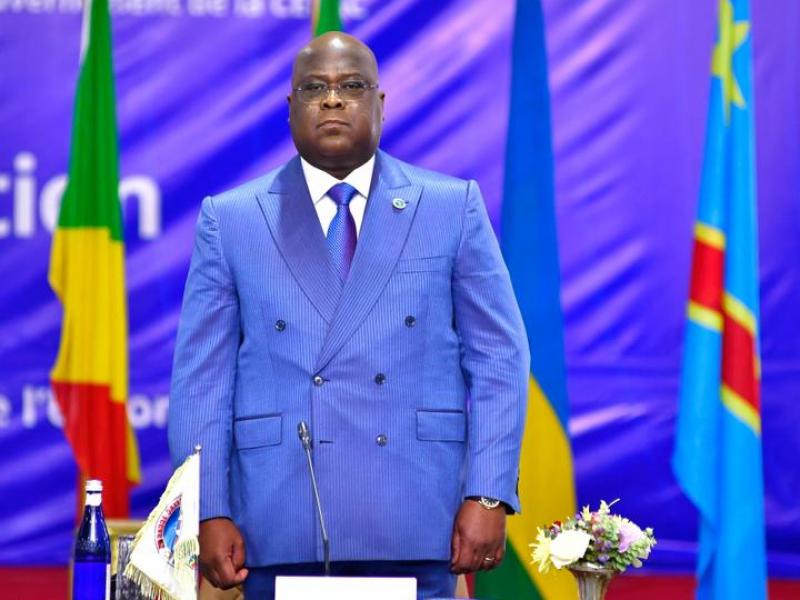 Le Président de la RDC, Félix Tshisekedi lors de la 2e session extraordinaire de la conférence de la CEEAC