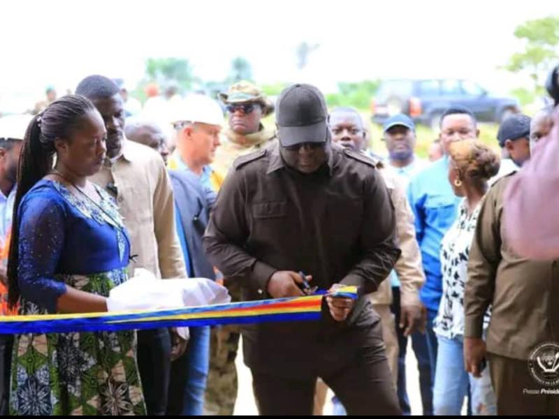 Félix Tshisekedi inaugurant le centre communautaire de Kabeya Kamwanga 