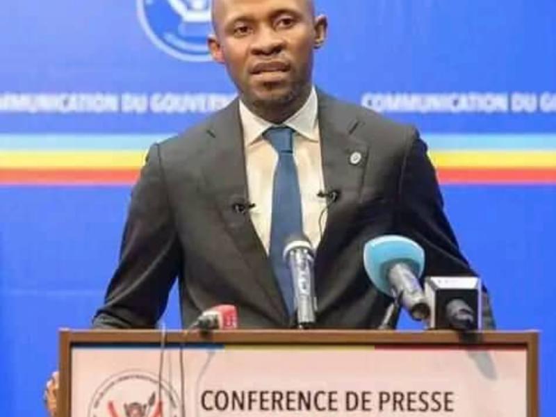 Patrick Muyaya, ministre de la communication et médias. 