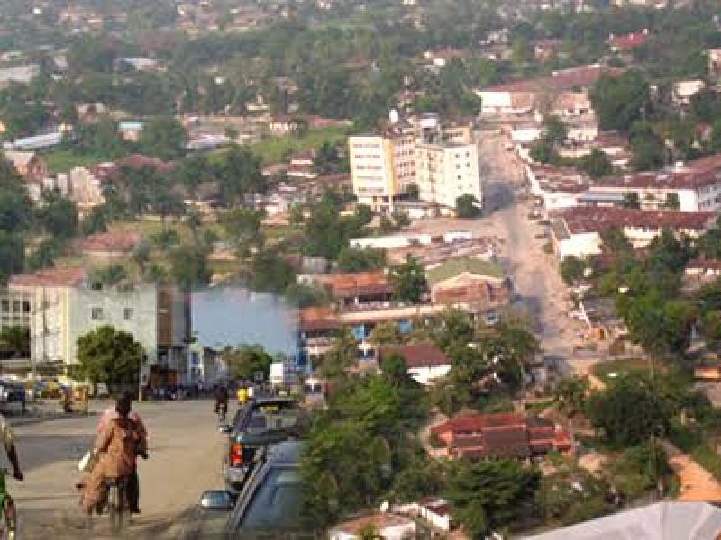 Une vue aérienne de la ville de Kisangani. 